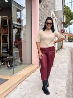 Πλεκτό κοντό μανίκι μπεζ - Image 4