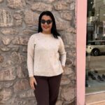 Μπλουζα πλεκτή μπεζ πέρλες κ στρας