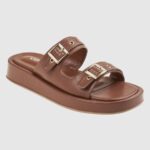 Σανδάλια Flatforms Κάμελ