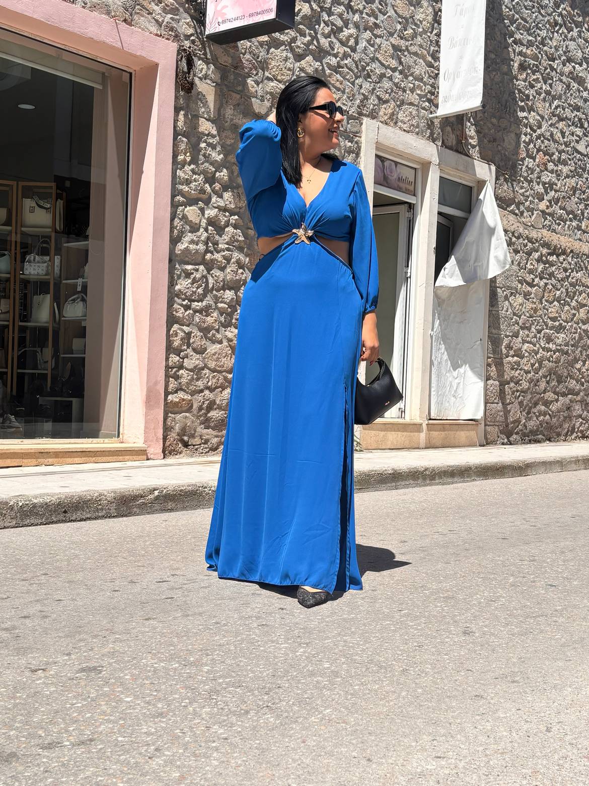 IMG_8792 Φόρεμα cut-out μπλε - Image 1