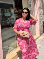 Φόρεμα μακρύ Pink Lotus - Image 2