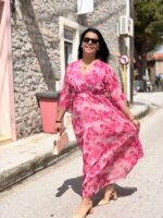 Φόρεμα μακρύ Pink Lotus - Image 4