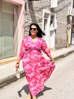 Φόρεμα μακρύ Pink Lotus - Image 3