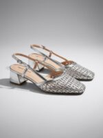 Γοβάκια Slingback Ασημένια