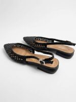 Slingback πλεκτό μαύρο - Image 3