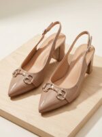 Γόβες Slingback Μπεζ