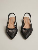 Slingback πλεκτό μαύρο - Image 2