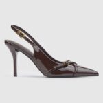 Slingback Λουστρίνι Καφέ