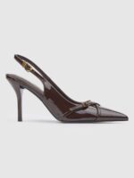 Slingback Λουστρίνι Καφέ